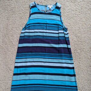 Loft Outlet Striped Sleeveless Dress Size Large